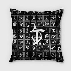 Подушка квадратная Doom x portal, цвет: 3D-принт