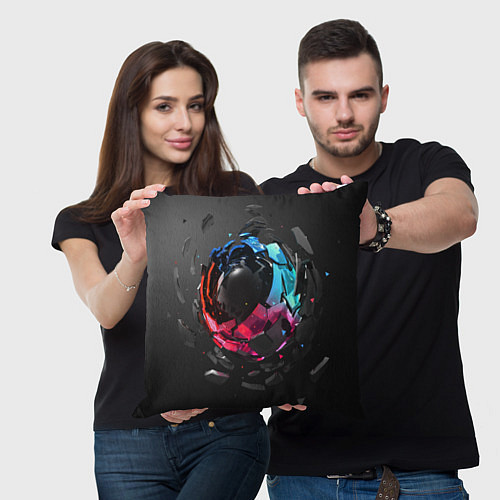 Подушка квадратная Abstract graphics / 3D-принт – фото 3