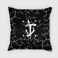 Подушка квадратная Doom трещины текстура, цвет: 3D-принт