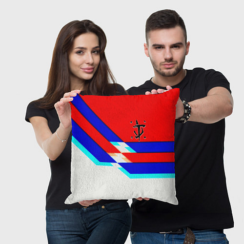 Подушка квадратная Doom geometry cyber sport / 3D-принт – фото 3