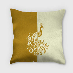 Подушка квадратная Жар-птица в золотом, цвет: 3D-принт