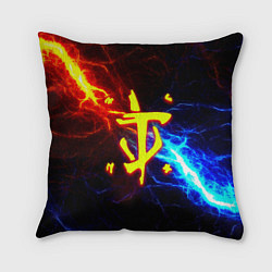 Подушка квадратная Doom шторм с молниями, цвет: 3D-принт