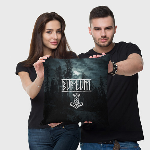 Подушка квадратная Burzum - pagan black metal / 3D-принт – фото 3