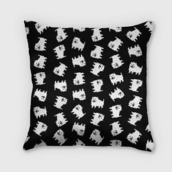 Подушка квадратная Annoying dog pattern - Undertale, цвет: 3D-принт