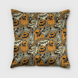 Подушка квадратная Хэллоуин тыквы, цвет: 3D-принт