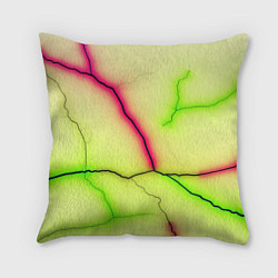 Подушка квадратная Multicolored lightning, цвет: 3D-принт