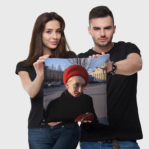Подушка квадратная Кандибобер мем / 3D-принт – фото 3