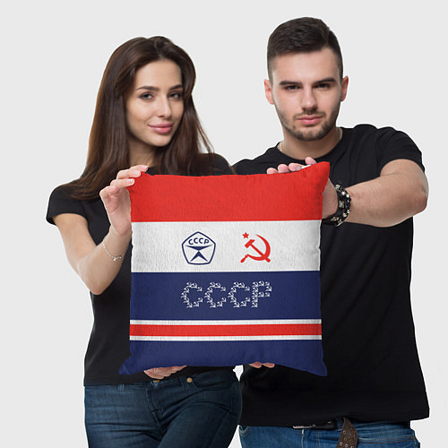 Подушка квадратная Советский союз - СССР / 3D-принт – фото 3