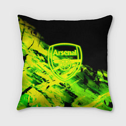 Подушка квадратная Арсенал кислотные краски, цвет: 3D-принт
