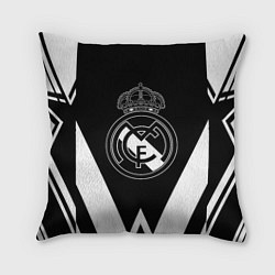 Подушка квадратная Real Madrid геометрия спорт, цвет: 3D-принт