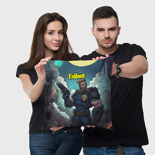 Подушка квадратная Fallout седьмой / 3D-принт – фото 3