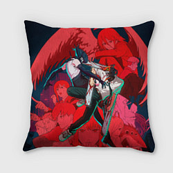 Подушка квадратная Битва с Резе Человек бензопила, цвет: 3D-принт