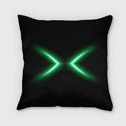Подушка квадратная Neon green lines, цвет: 3D-принт