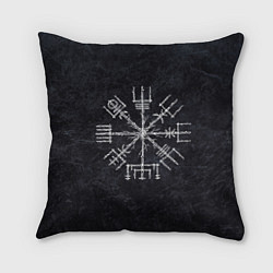 Подушка квадратная Мистический компас рун вегвизир, цвет: 3D-принт