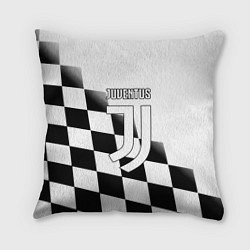 Подушка квадратная Ювентус клетка краски, цвет: 3D-принт