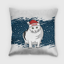 Подушка квадратная Кот Бендер - 2026, цвет: 3D-принт