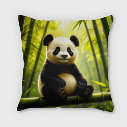 Подушка квадратная Бамбуковый хранитель, цвет: 3D-принт