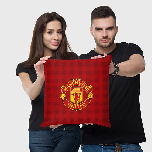 Подушка квадратная Manchester United / 3D-принт – фото 3