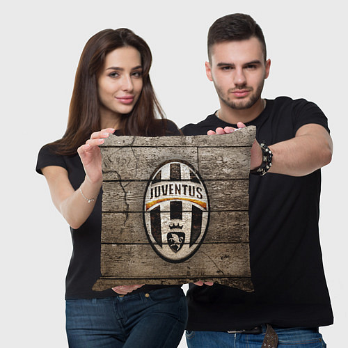 Подушка квадратная Juventus / 3D-принт – фото 3