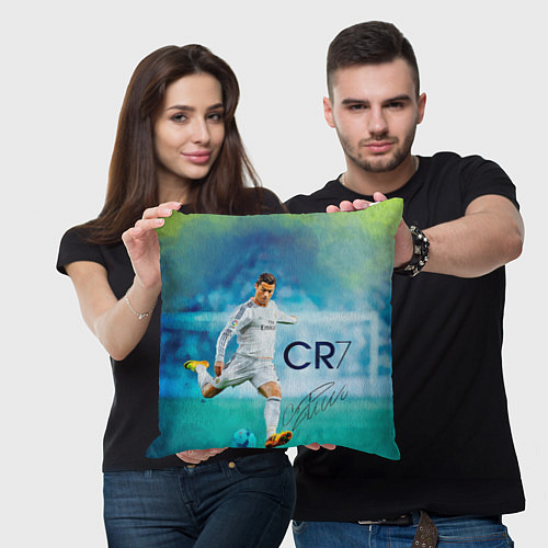 Подушка квадратная CR Ronaldo / 3D-принт – фото 3