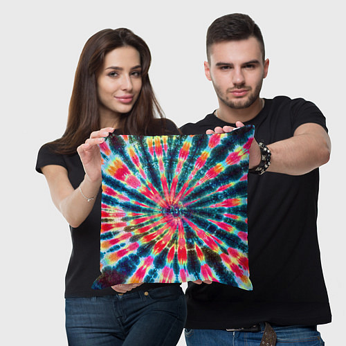 Подушка квадратная Tie dye / 3D-принт – фото 3