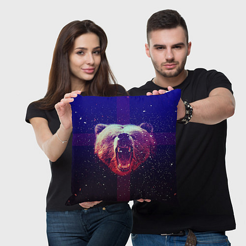 Подушка квадратная Roar Bear / 3D-принт – фото 3