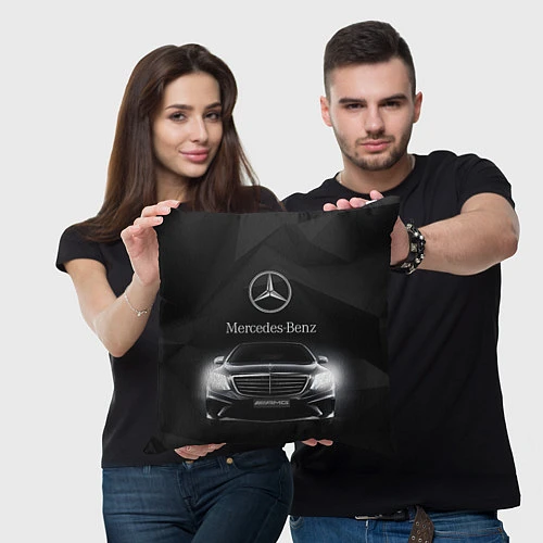 Подушка квадратная Mercedes / 3D-принт – фото 3