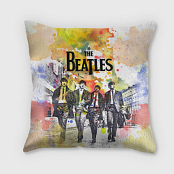 Подушка квадратная The Beatles: Colour Spray, цвет: 3D-принт