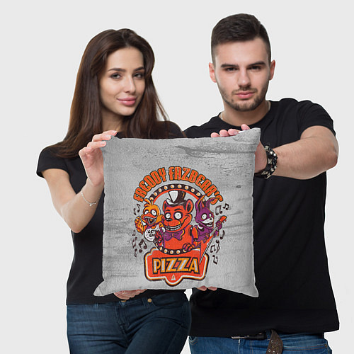 Подушка квадратная Freddy Pizza / 3D-принт – фото 3
