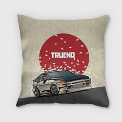 Подушка квадратная Toyota Trueno ae86, цвет: 3D-принт
