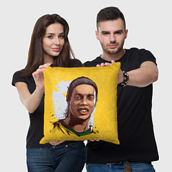 Подушка квадратная Ronaldinho Art цвета 3D-принт — фото 2