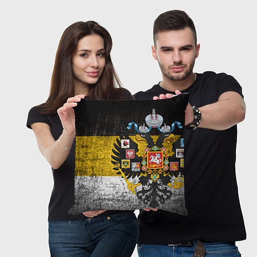 Подушка квадратная Имперский флаг / 3D-принт – фото 3