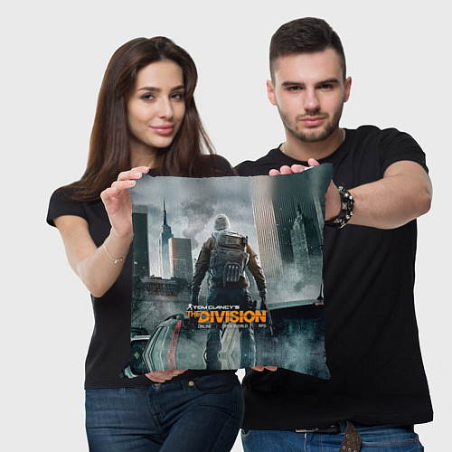 Подушка квадратная Division / 3D-принт – фото 3