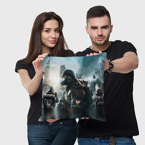 Подушка квадратная Division 1 / 3D-принт – фото 3