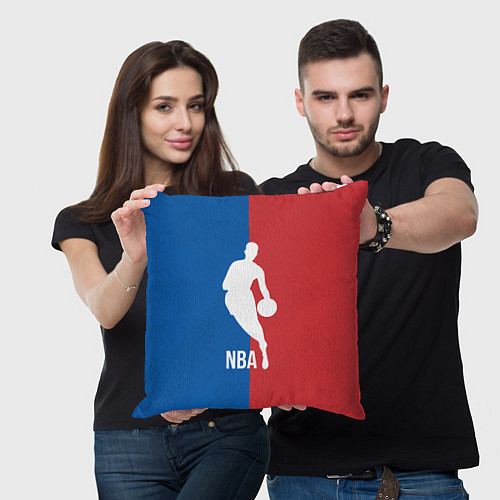 Подушка квадратная Эмблема NBA / 3D-принт – фото 3