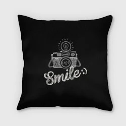 Подушка квадратная Smile, цвет: 3D-принт