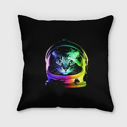 Подушка квадратная Кот космонавт, цвет: 3D-принт
