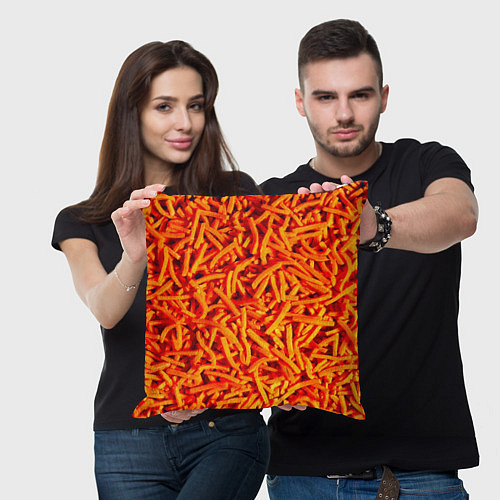 Подушка квадратная Морковь / 3D-принт – фото 3