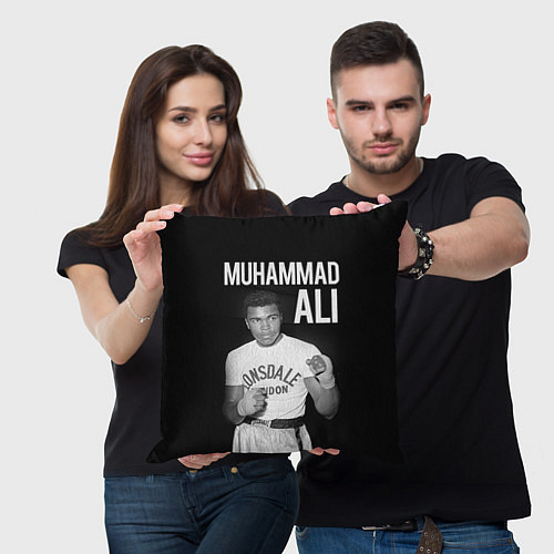 Подушка квадратная Muhammad Ali / 3D-принт – фото 3