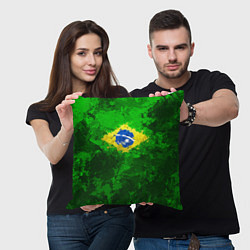 Подушка квадратная Бразилия, цвет: 3D-принт — фото 2