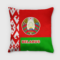 Подушка квадратная Belarus Patriot, цвет: 3D-принт