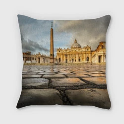 Подушка квадратная Площадь святого Петра, цвет: 3D-принт