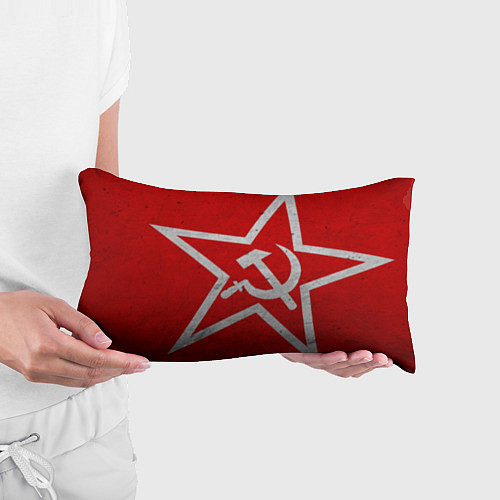 Подушка-антистресс Флаг СССР: Серп и Молот / 3D-принт – фото 3