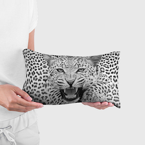 Подушка-антистресс Белый леопард / 3D-принт – фото 3