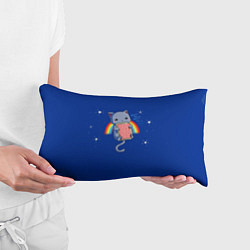 Подушка-антистресс Котик на радуге, цвет: 3D-принт — фото 2