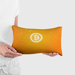 Подушка-антистресс Bitcoin Orange, цвет: 3D-принт — фото 2