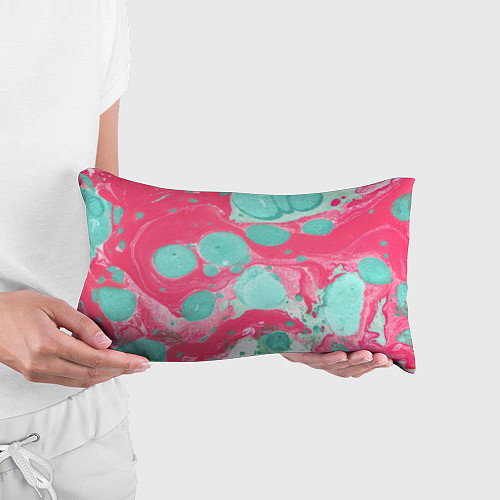 Подушка-антистресс Watercolor: Pink & Turquoise / 3D-принт – фото 3