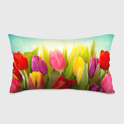 Подушка-антистресс Цветущие тюльпаны, цвет: 3D-принт