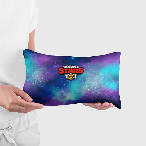 Подушка-антистресс BRAWL STARS лого в космосе / 3D-принт – фото 3