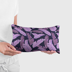 Подушка-антистресс Tropical leaves 4 purple, цвет: 3D-принт — фото 2